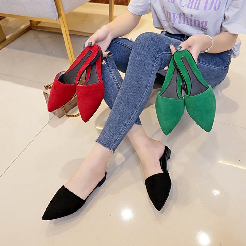 pointed toe slippers